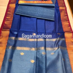 Maheshwari Handloom Tissue Saree – A Royal Blend of Tradition & Shine