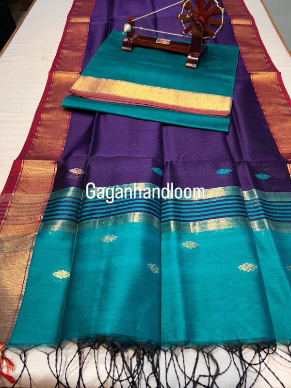 Maheshwari Handloom Silk by Cotton Top Dupatta – Elegant Handcrafted Perfection