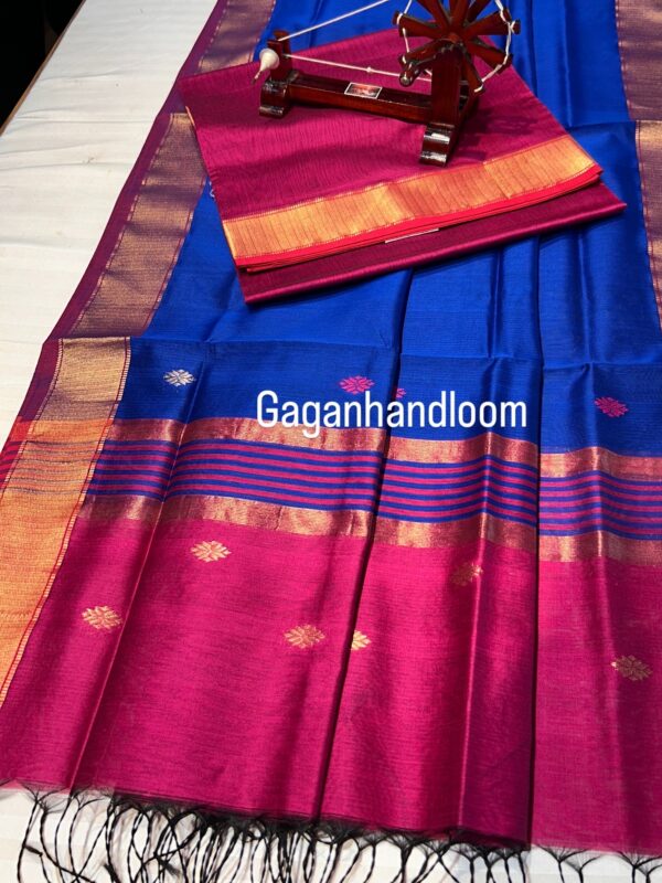 Maheshwari Handloom Silk By Cotton Top Duptta