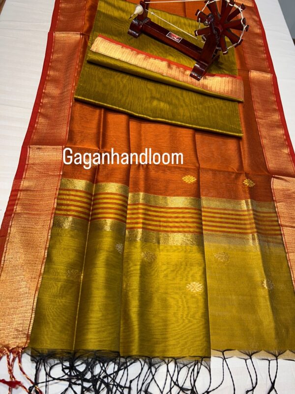 Maheshwari Handloom Silk by Cotton Top Dupatta – Elegant Handcrafted Perfection