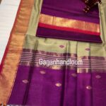 🌸 Maheshwari Handloom Tissue Saree – A Royal Blend of Tradition & Shine