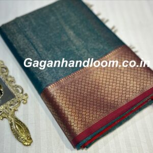 Maheshwari Handloom Tissue Saree – A Royal Blend of Tradition & Shine