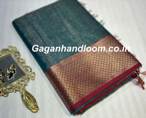 Maheshwari Handloom Tissue Saree – A Royal Blend of Tradition & Shine