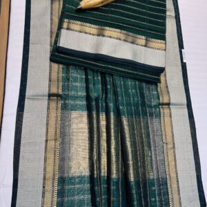 Maheshwari Handloom Dupatta with Jari Checks Pattern