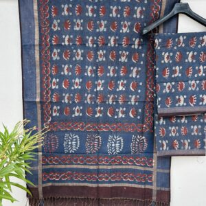 Dabu Indigo Top Duptta