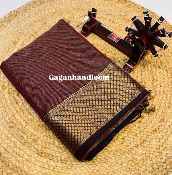 Tissue Saree with Diamond Zari Border