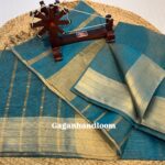 Maheshwari Handloom Tissue Saree with Ruiful Zari Border
