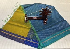 Authentic Maheshwari Silk by Cotton Dupatta – Handwoven Elegance from Maheshwar