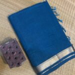 Maheshwari Handloom Silk by Cotton Saree with Kosa Silk Pallu