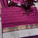 Maheshwari Handloom Top Dupatta – Jari Checks Design