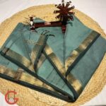 Maheshwari Handloom Silk by Cotton Small Checks Saree with Jik Jek Border