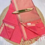 Maheshwari Handloom Silk by Cotton Saree with Kosa Silk Pallu