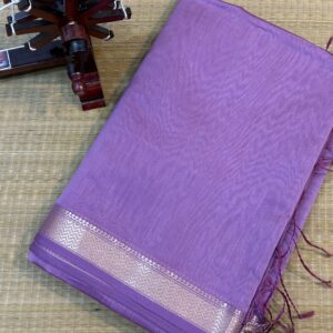 Maheshwari Handloom Kosa Pallu Sare Purple