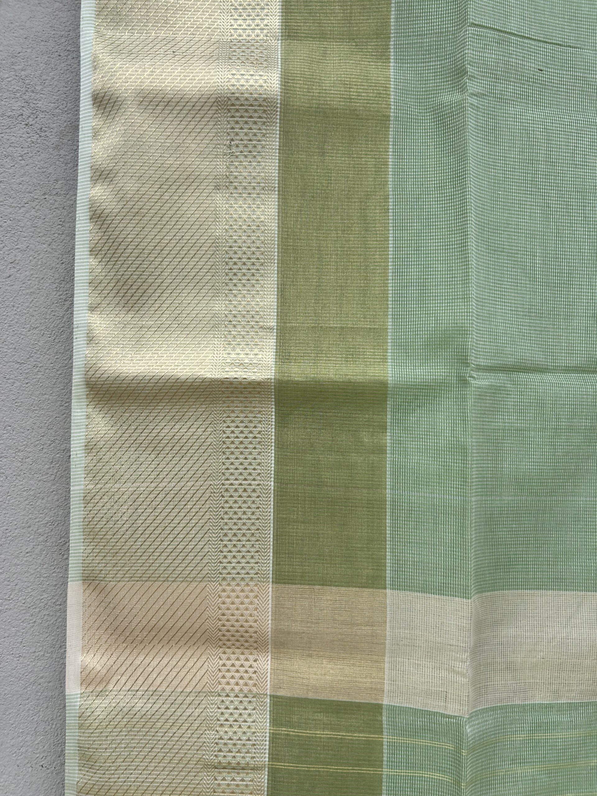 Maheshwari Handloom Kota Checks Silk Cotton Saree | Handwoven Zari Border Saree