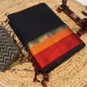 Maheshwari Temple thread border Black