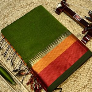 Maheshwari Temple thread Border Mehndi Green