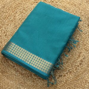 Maheshwari Handloom Kota Checks Silk Cotton Saree | Handwoven Zari Border Saree