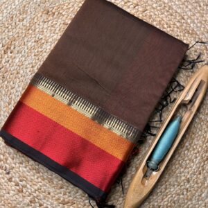 Maheshwari Silk Cotton 3 Piece Suit Set