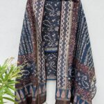 Maheshwari Handloom Indigo Dabu Top Dupatta Set