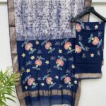 Maheshwari Handloom Batiq Indo Asian Print Top Dupatta