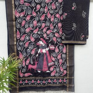 Maheshwari Batik Silk Cotton Dress Material | Handloom