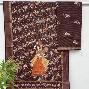 Maheshwari Batik Silk Cotton Dress Material | Handloom