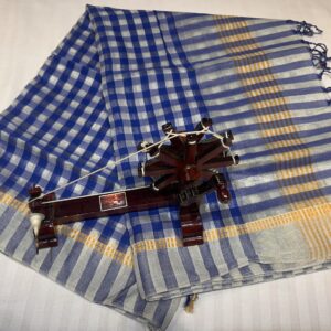 Maheshwari Handloom Silk-by-Cotton Dupatta