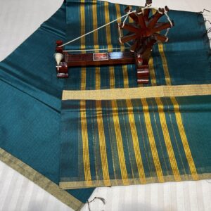 Maheshwari Handloom Silk-by-Cotton Dupatta