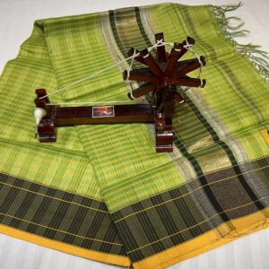 Maheshwari Handloom Silk-by-Cotton Dupatta