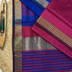 Maheshwari Silk Cotton 3 Piece Suit Set