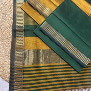 Maheshwari Silk Cotton 3 Piece Suit Set