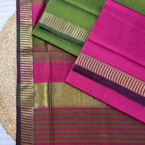 Maheshwari Silk Cotton 3 Piece Suit Set