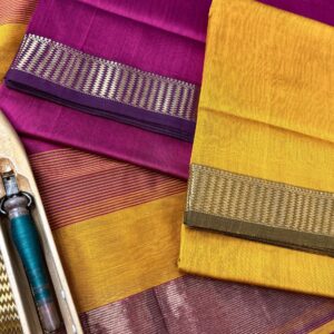 Maheshwari Silk Cotton 3 Piece Suit Set