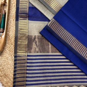 Maheshwari Silk Cotton 3 Piece Suit Set