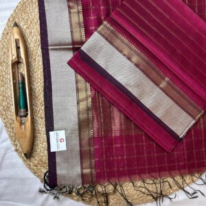Maheshwari Handloom Jari Checks Top Dupatta