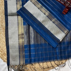 Maheshwari Handloom Jari Checks Top Dupatta