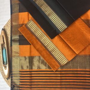 Maheshwari Silk Cotton 3 Piece Suit Set