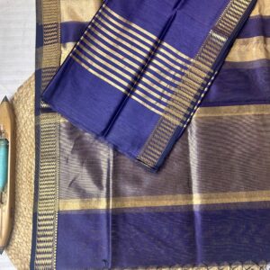 Maheshwari Traditional Jari Strips Top–Dupatta
