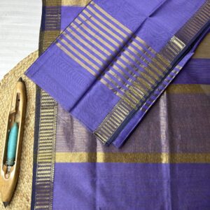 Maheshwari Traditional Jari Strips Top–Dupatta