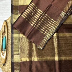 Maheshwari Traditional Jari Strips Top–Dupatta