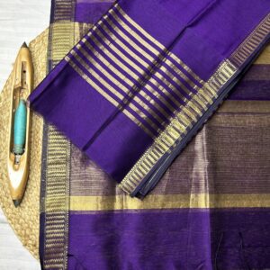 Maheshwari Traditional Jari Strips Top–Dupatta