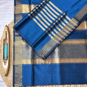 Maheshwari Traditional Jari Strips Top–Dupatta