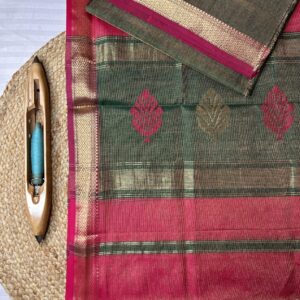 Maheshwari Silk Cotton Tissue Buta Top–Dupatta