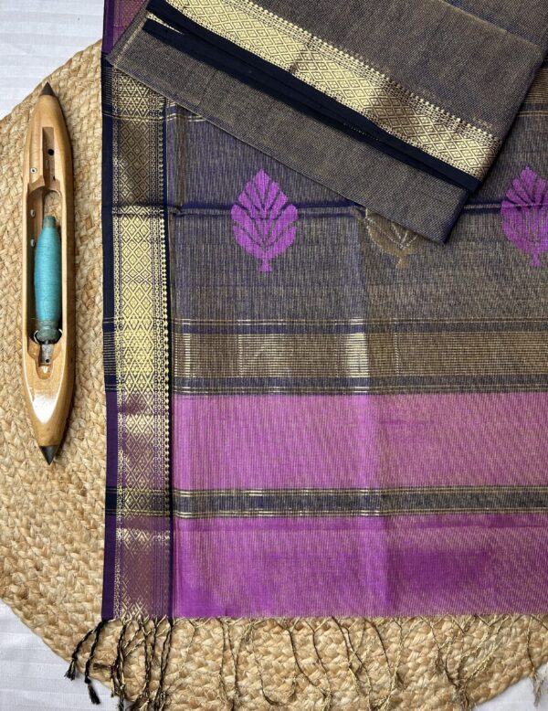 Maheshwari Silk Cotton Tissue Buta Top–Dupatta