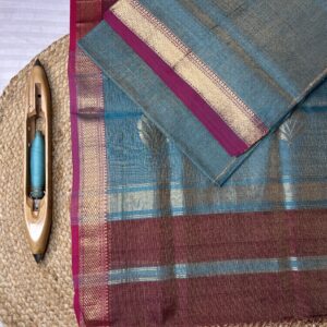 Maheshwari Silk Cotton Tissue Buta Top–Dupatta