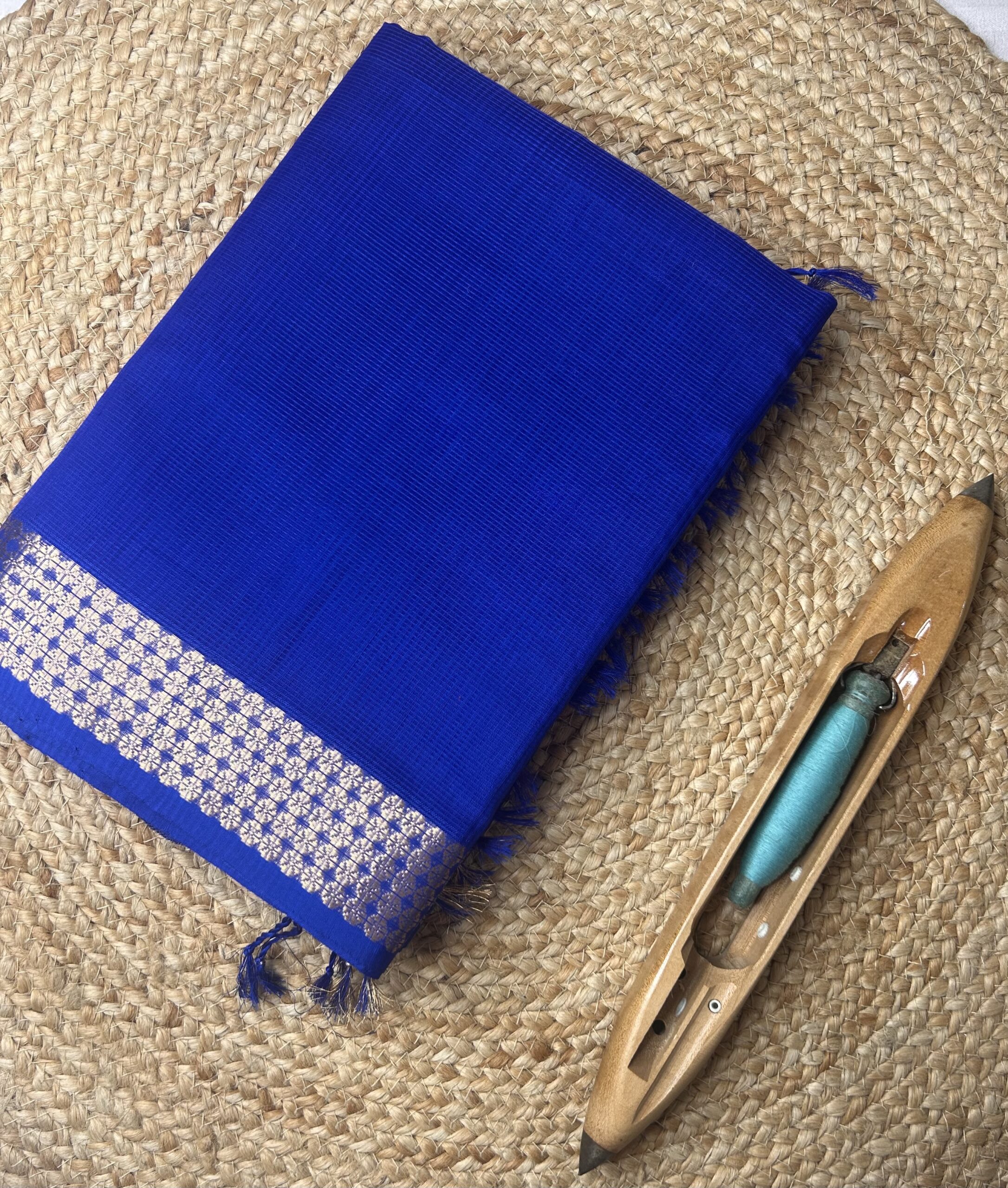 Maheshwari Handloom Silver Chatai M. Rasta Saree