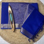 Maheshwari Handloom Silver Chatai M. Rasta Saree