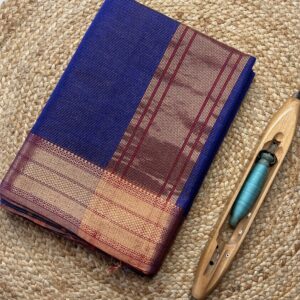 Maheshwari Tissue Silk by Cotton Saree