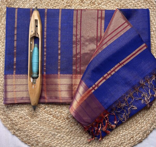 Maheshwari Tissue Silk by Cotton Saree