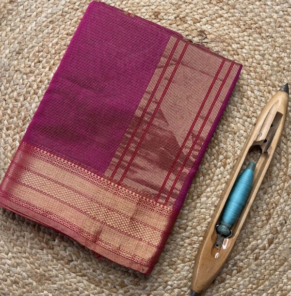 Maheshwari Tissue Silk by Cotton Saree